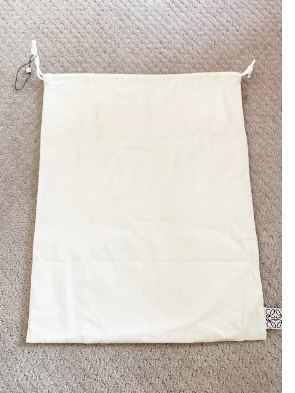 LOEWE Canvas Drawstring Dust Bag 18.75 x 15.25